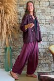 Lock Leopard Military Jacket Aubergine