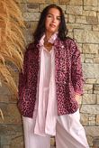 Lock Leopard Military Jacket Deep Rose