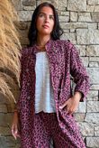 Lock Leopard Military Jacket Deep Rose