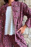 Lock Leopard Military Jacket Deep Rose