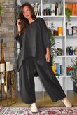 Lock Panel Dip Side Sweatshirt Coffee Bean