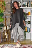 Lock Panel Dip Side Sweatshirt Coffee Bean