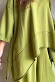Lock Panel Dip Side Sweatshirt Olive