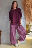 Lock Raw Seam Sweatshirt Aubergine