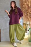 Lock Raw Seam Sweatshirt Aubergine