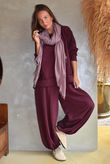Lock Raw Seam Sweatshirt Aubergine