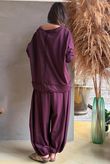 Lock Raw Seam Sweatshirt Aubergine