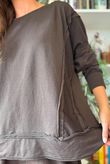 Lock Raw Seam Sweatshirt Coffee Bean