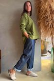 Lock Raw Seam Sweatshirt Olive