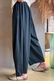 Lock Shirring Barrel Pant Black