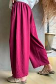 Lock Shirring Barrel Pant Burgundy