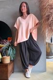 Lock Shirring Pleat Cuff Pant Coffee Bean