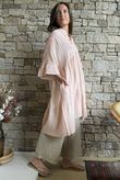 Loom & Thread Embroidered Tiered Smock Dress Washed Peachy Nude