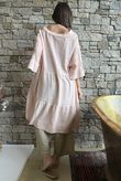Loom & Thread Embroidered Tiered Smock Dress Washed Peachy Nude