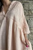 Loom & Thread Embroidered Tiered Smock Dress Washed Peachy Nude