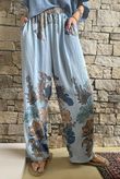 Lotus Oriental Wide Leg Pant Denim