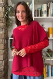 Love Lace Body Skim Top Rouge