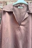 Mabel Sleeveless Bubble Blouse Chocolate