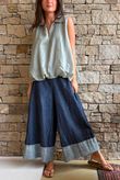 Mabel Sleeveless Bubble Blouse Soft Khaki 