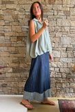Mabel Sleeveless Bubble Blouse Soft Khaki 