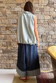 Mabel Sleeveless Bubble Blouse Soft Khaki 