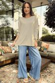 Made in Italy Essential Jersey Long Sleeve Top Stone Beige ` /15 *pre order due approx 1 week