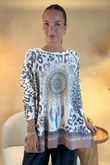 Made in Italy Astral Oversized Knit Top Dreamcatcher /4 =