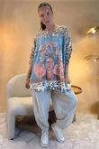 Made in Italy Astral Oversized Knit Top Freida Flower /13 =