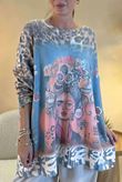 Made in Italy Astral Oversized Knit Top Freida Flower /13 =