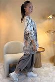 Made in Italy Astral Oversized Knit Top Freida Guitar /9 =