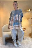 Made in Italy Astral Oversized Knit Top Tuscan /8 =