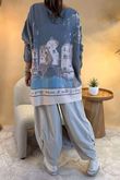Made in Italy Astral Oversized Knit Top Tuscan /8 =