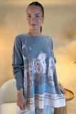 Made in Italy Astral Oversized Knit Top Tuscan /8 =