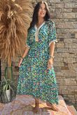 Made in Italy Azurea Souk Maxi Dress Blues /9 =