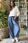 Made in Italy Baby Cord Dart Barrel Pant Denim /12 =