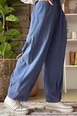 Made in Italy Baby Cord Dart Barrel Pant Denim /12 =