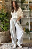 Made in Italy Baby Cord Dart Barrel Pant Pearl /12 =