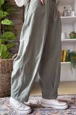 Made in Italy Baby Cord Dart Barrel Pant Soft Khaki /7 =
