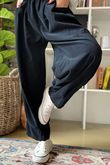 Made in Italy Baby Cord Dart Barrel Pant Black /8 =