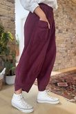 Made in Italy Bateau Needlecord Shelby Cocoon Pant Dark Cherry - 