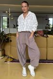 Made in Italy Bateau Needlecord Shelby Cocoon Pant Mocha - 