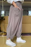 Made in Italy Bateau Needlecord Shelby Cocoon Pant Mocha - 