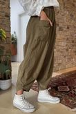 Made in Italy Bateau Needlecord Shelby Cocoon Pant Olive - 
