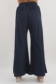 Made in Italy Bay Slub Palazzo Pant Navy