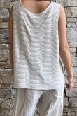  Benji Linen Panel Wave Vest Stone 
