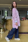 Made in Italy Big Softie Breton Archie Slouch Knit Top Rose