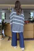 Made in Italy Big Softie Breton Archie Slouch Knit Top Slate