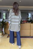 Made in Italy Big Softie Breton Archie Slouch Knit Top Soft Khaki