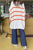 Made in Italy Big Softie Breton Archie Slouch Knit Top Stone