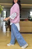 Made in Italy Big Softie Cap Sleeve Knit Top Blossom